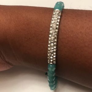 Light blue and crystal bracelet